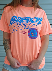 Neon Coral Retro Busch Tee