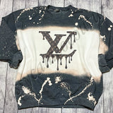 L V Drip Bleached Tee or Sweatshirt