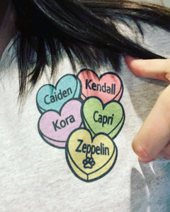 Customized Candy Heart Sweatshirt